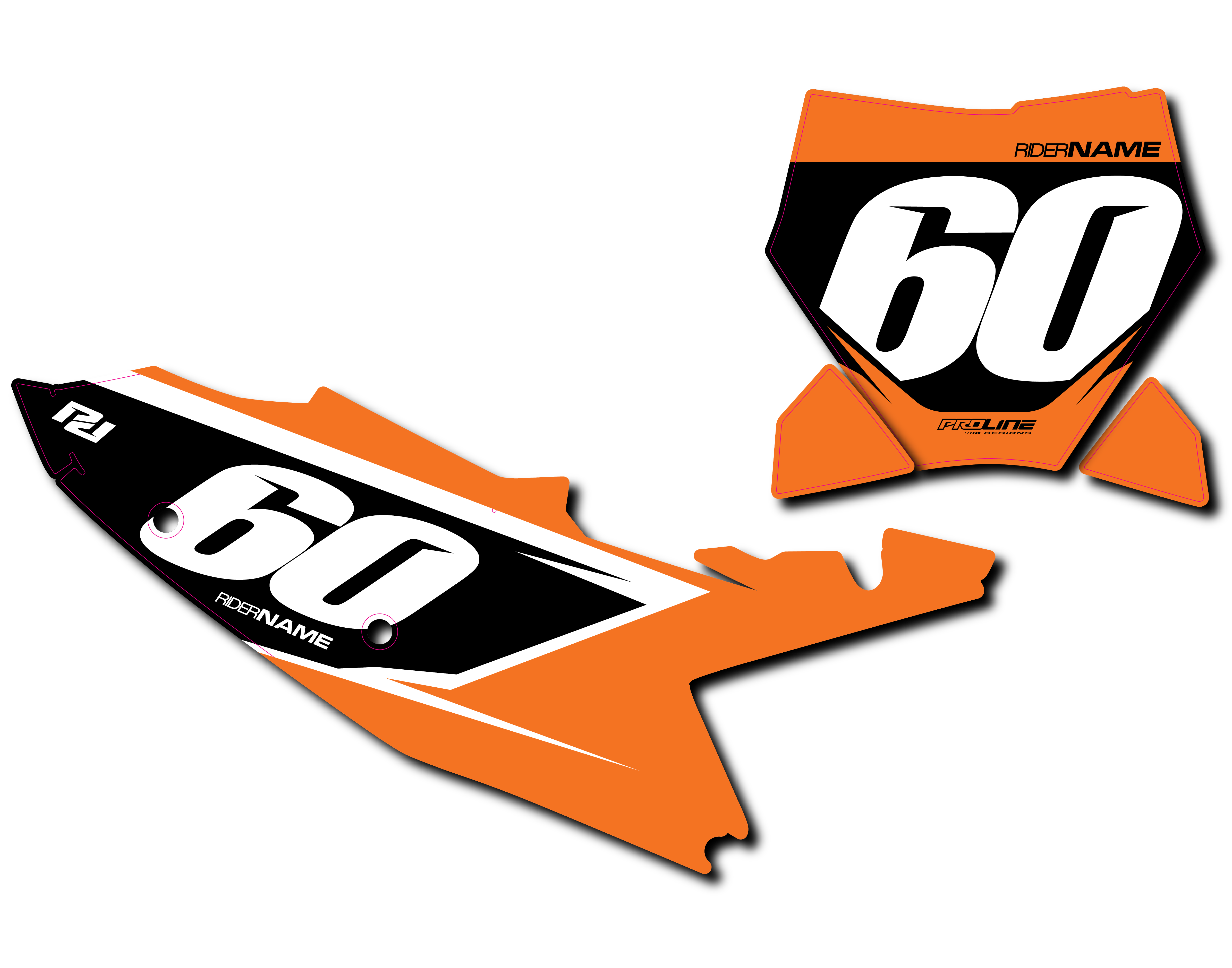 Proline Event Numbers Proline 'Clean Black' Number Plates – Proline Designs Mx