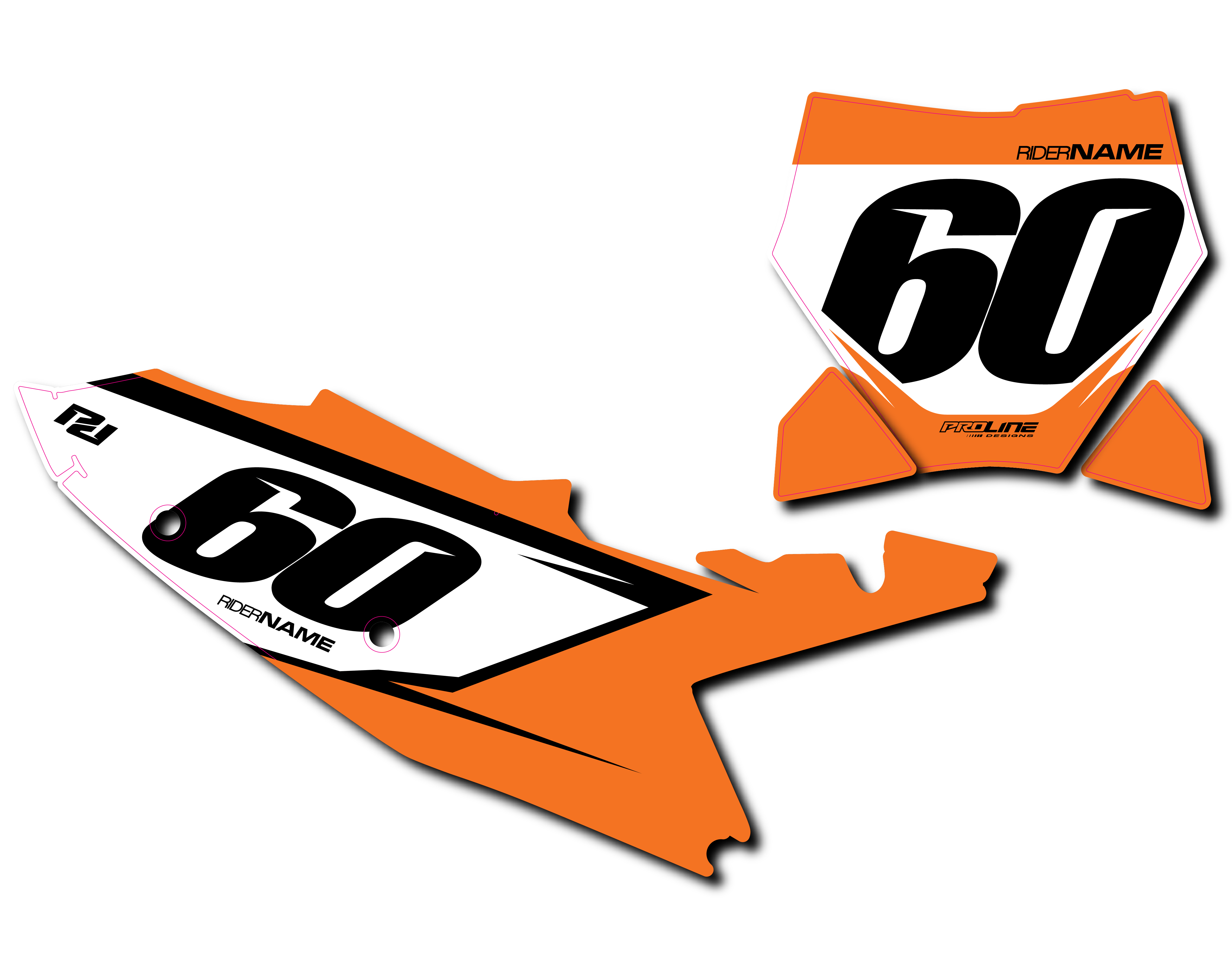 Proline 'Clean White' Number Plates – Proline Designs Mx