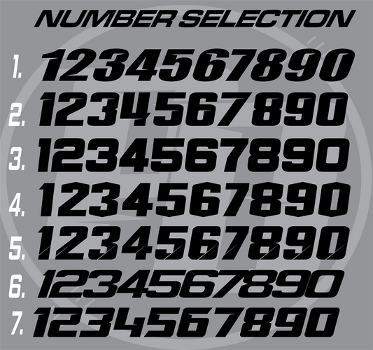 Proline 'Factory' Number Plates