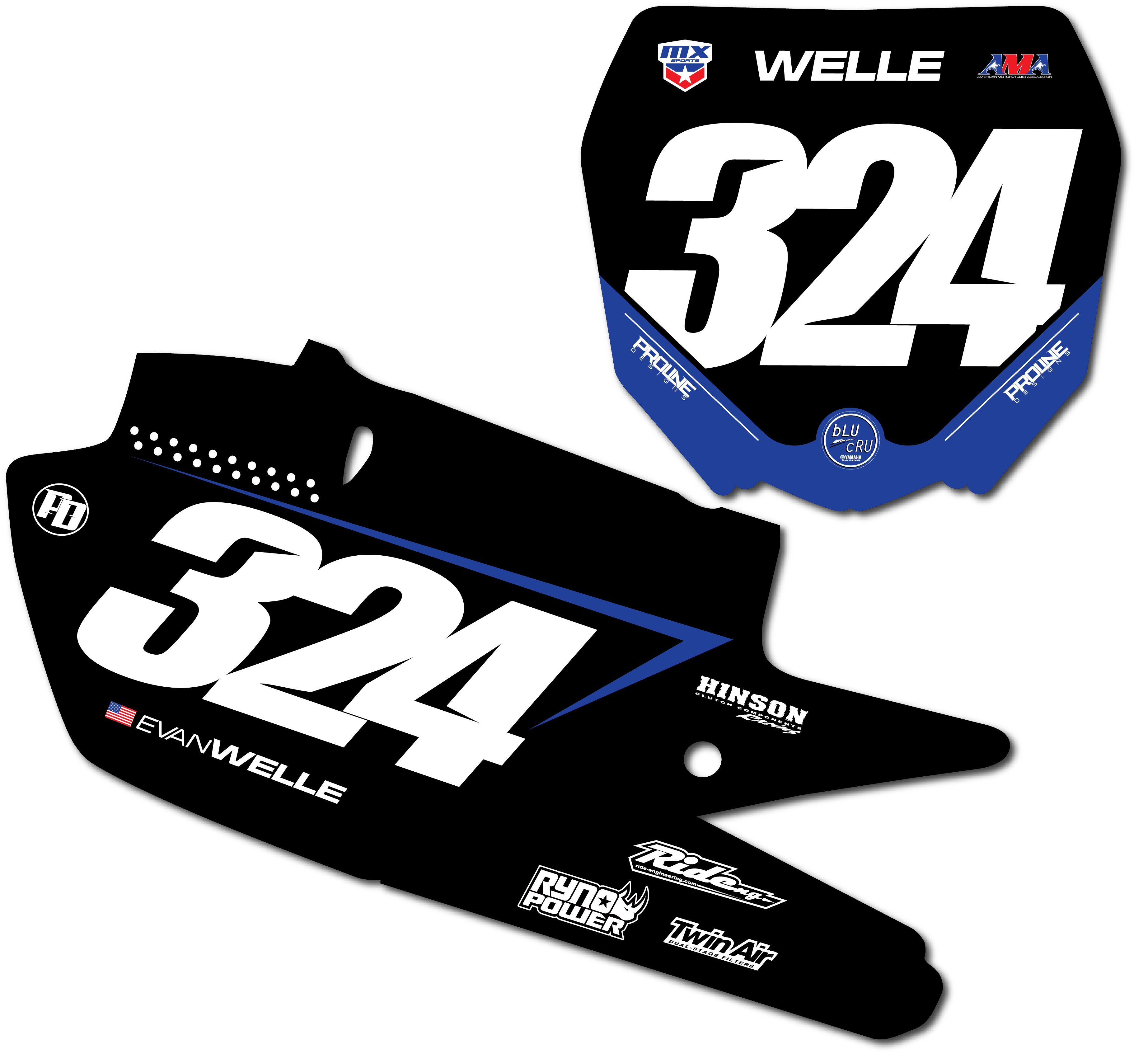 Proline 'Classic' Number Plates – Proline Designs Mx