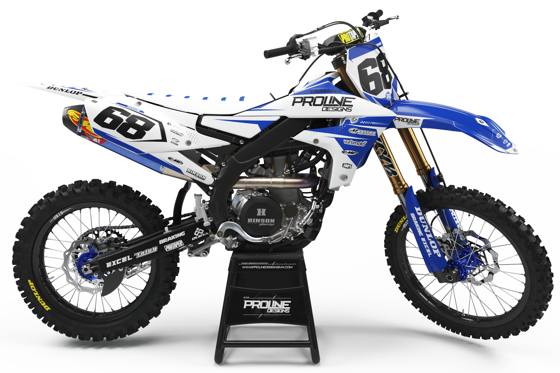 White Racing Motorcycle Yamaha 'Racer White' Kit – Proline Designs Mx